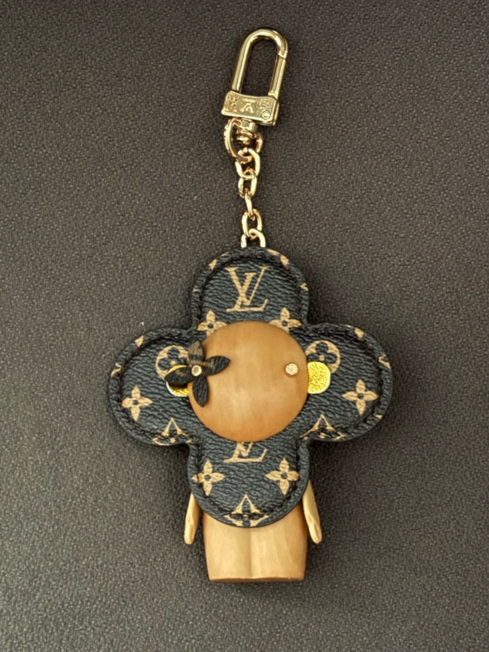 Vivienne Doll Bag Keychain Brown Flower